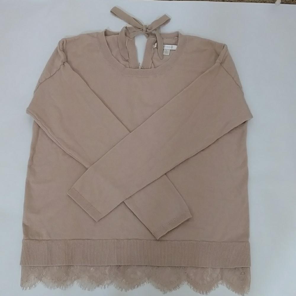 LC Lauren Conrad Lace Hem Sweater. Sz. L